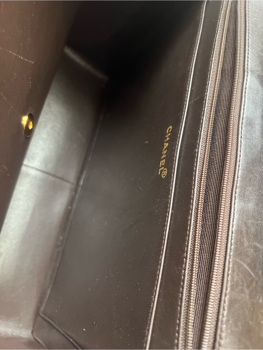 Chanel Vintage Timeless Cc Large Chocolate Brown 24K Gold Plated Hardware - Picture 10 of 12
